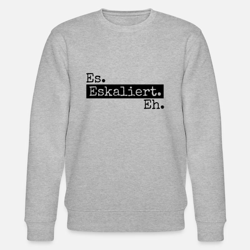 Es eskaliert eh - Stanley/Stella Unisex Bio-Sweatshirt CHANGER  - Grau meliert