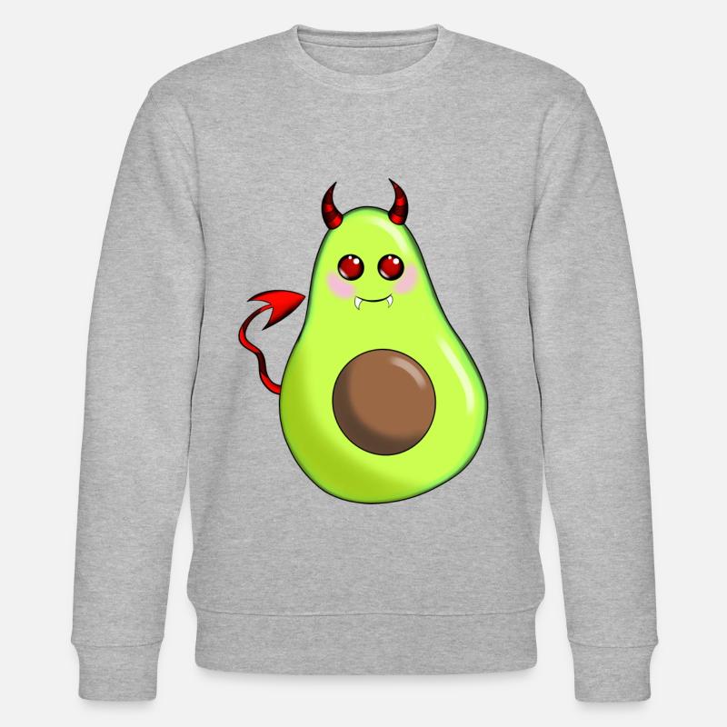 Devil Avocado - Stanley/Stella CHANGER Unisex Organic Sweatshirt - heather grey