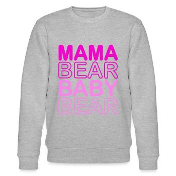 Mama Bear Baby Bear - Stanley/Stella CHANGER Unisex Organic Sweatshirt - heather grey - Front - Nik (191cm) & Marisol (170cm)