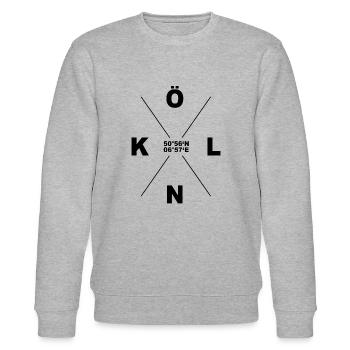 Köln Kölle Style Heimat Geschenk Dom - Stanley/Stella Unisex Bio-Sweatshirt CHANGER  - Grau meliert - Vorne - Nik (191cm) & Marisol (170cm)