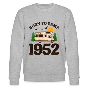 Né Pour Camper 1952 Camping 70 Ans Anniversaire - Sweat bio CHANGER Stanley/Stella Unisexe - gris chiné - Devant - Nik (191cm) & Marisol (170cm)