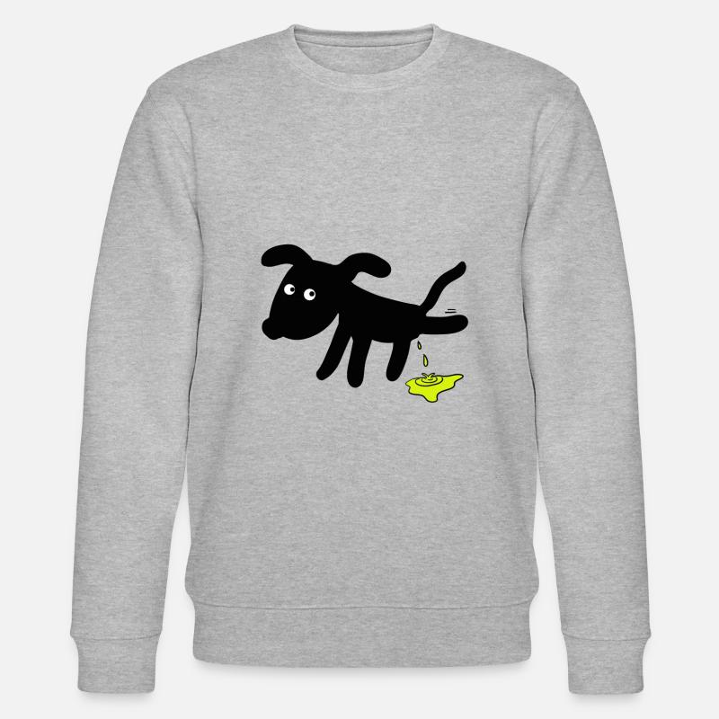 Dog pees dogs - Stanley/Stella CHANGER Unisex Organic Sweatshirt - heather grey