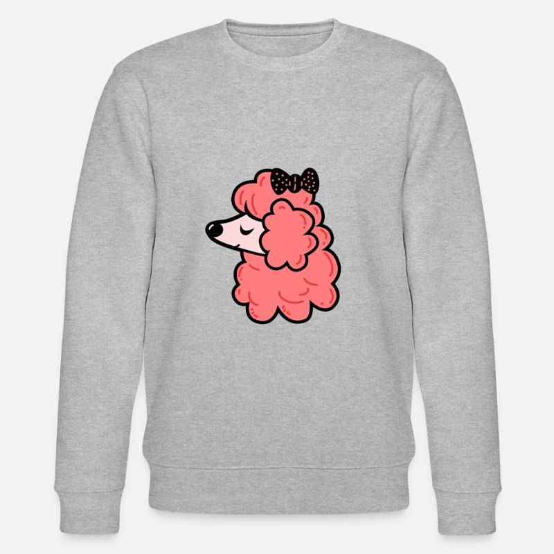Pudel mit Schleife - Stanley/Stella Unisex Bio-Sweatshirt CHANGER  - Grau meliert