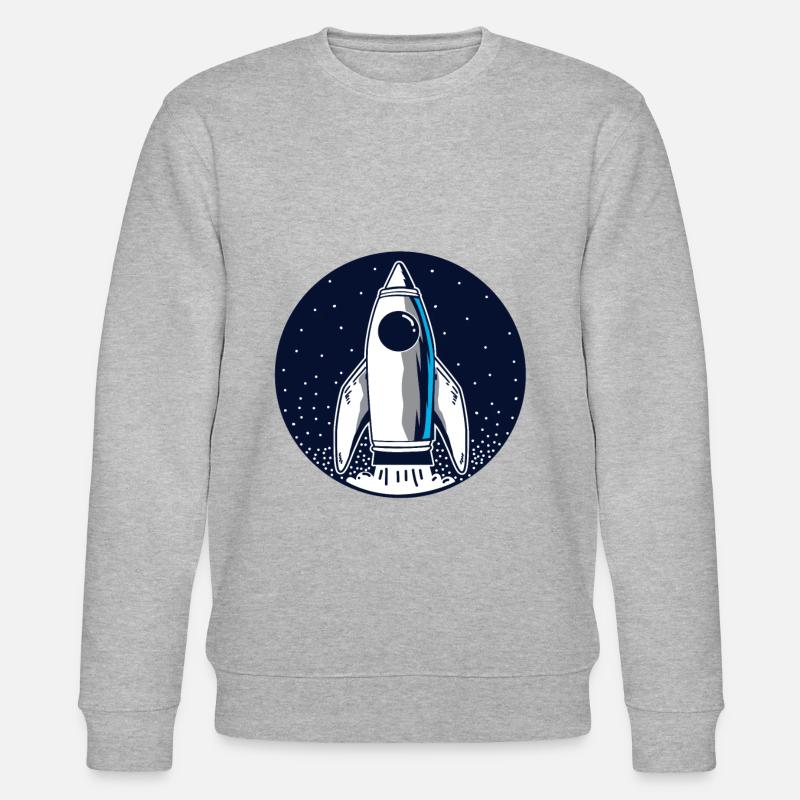 Voyage dans l'espace de fusée - Sweat bio CHANGER Stanley/Stella Unisexe - gris chiné