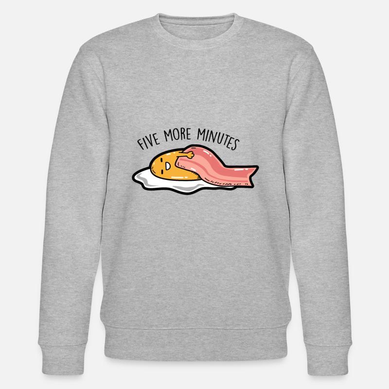 Spiegelei - Five more minutes - Stanley/Stella Unisex Bio-Sweatshirt CHANGER - Grau meliert