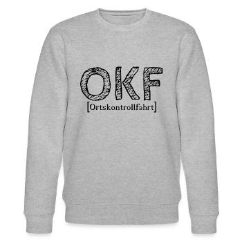 OKF-Ortskontrollfahrt - Stanley/Stella Unisex Bio-Sweatshirt CHANGER  - Grau meliert - Vorne - Nik (191cm) & Marisol (170cm)