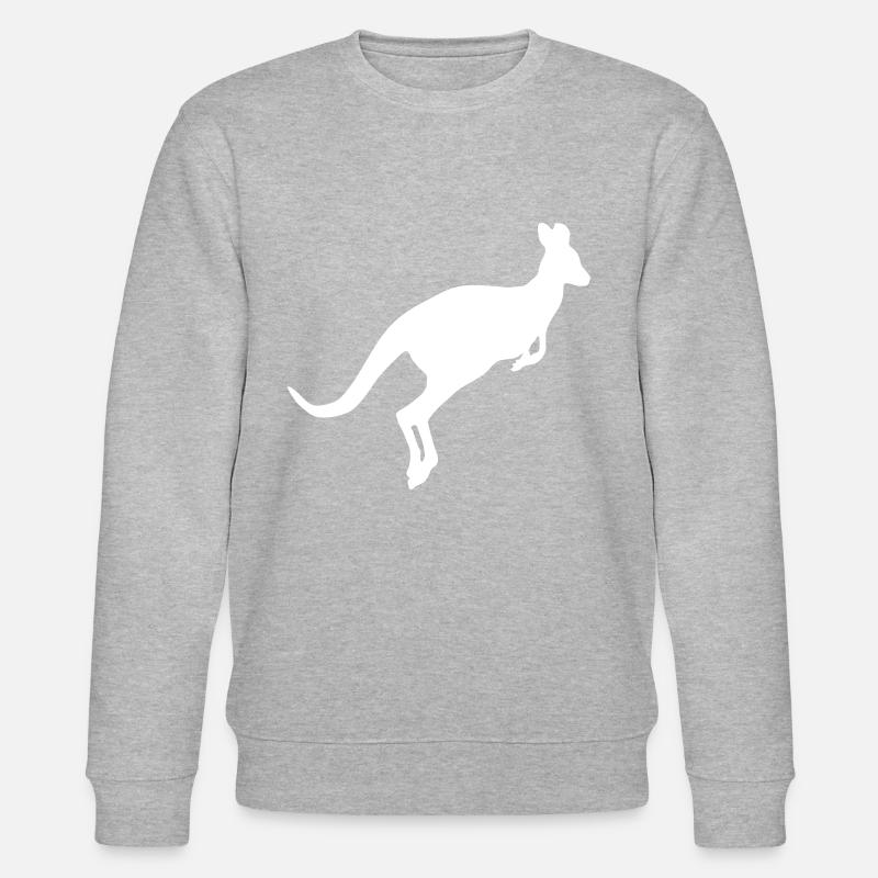 Känguru Tier Symbol - Stanley/Stella Unisex Bio-Sweatshirt CHANGER - Grau meliert