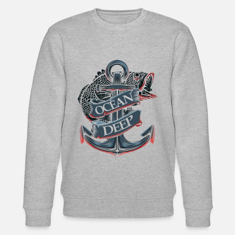 Seefahrt Anker - Stanley/Stella Unisex Bio-Sweatshirt CHANGER  - Grau meliert