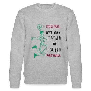 Basketballer - Stanley/Stella Unisex Bio-Sweatshirt CHANGER  - Grau meliert - Vorne - Nik (191cm) & Marisol (170cm)