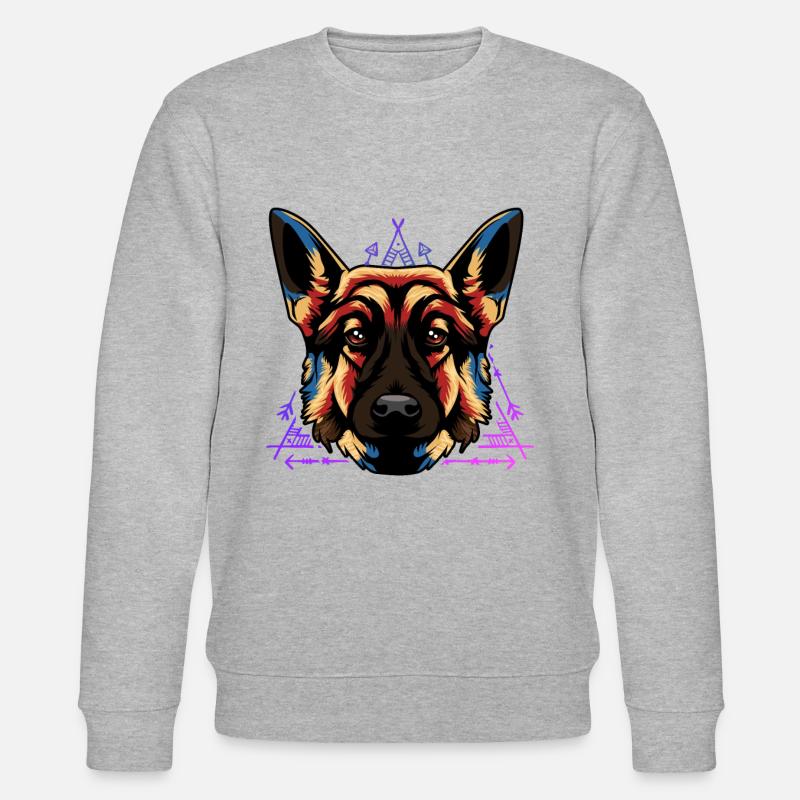 Deutscher Schäferhund - Stanley/Stella Unisex Bio-Sweatshirt CHANGER  - Grau meliert