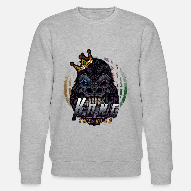 Gorilla Affe - Stanley/Stella Unisex Bio-Sweatshirt CHANGER  - Grau meliert