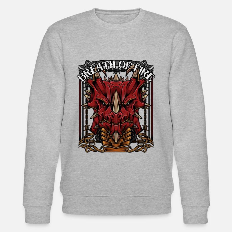 Drache - Stanley/Stella Unisex Bio-Sweatshirt CHANGER  - Grau meliert