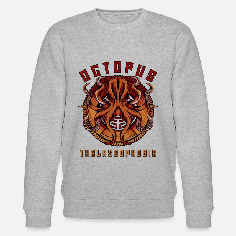 Oktopus - Stanley/Stella Unisex Bio-Sweatshirt CHANGER  - Grau meliert