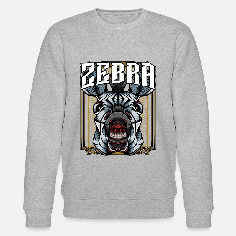 Zebra Modern - Sweat bio CHANGER Stanley/Stella Unisexe - gris chiné