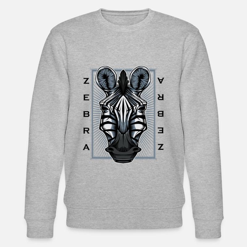 Zebras - Stanley/Stella Unisex Bio-Sweatshirt CHANGER  - Grau meliert