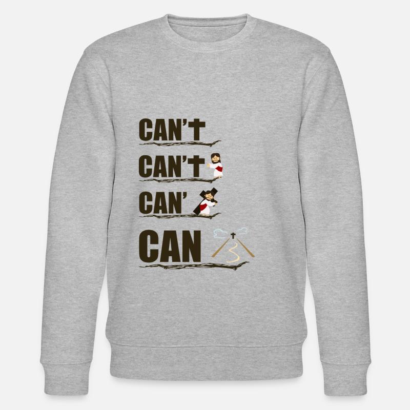 Jesus Christus - Stanley/Stella Unisex Bio-Sweatshirt CHANGER  - Grau meliert