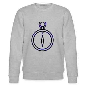 Compass - Stanley/Stella CHANGER Unisex Organic Sweatshirt - heather grey - Front - Nik (191cm) & Marisol (170cm)