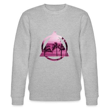 Strand - Stanley/Stella Unisex Bio-Sweatshirt CHANGER  - Grau meliert - Vorne - Nik (191cm) & Marisol (170cm)