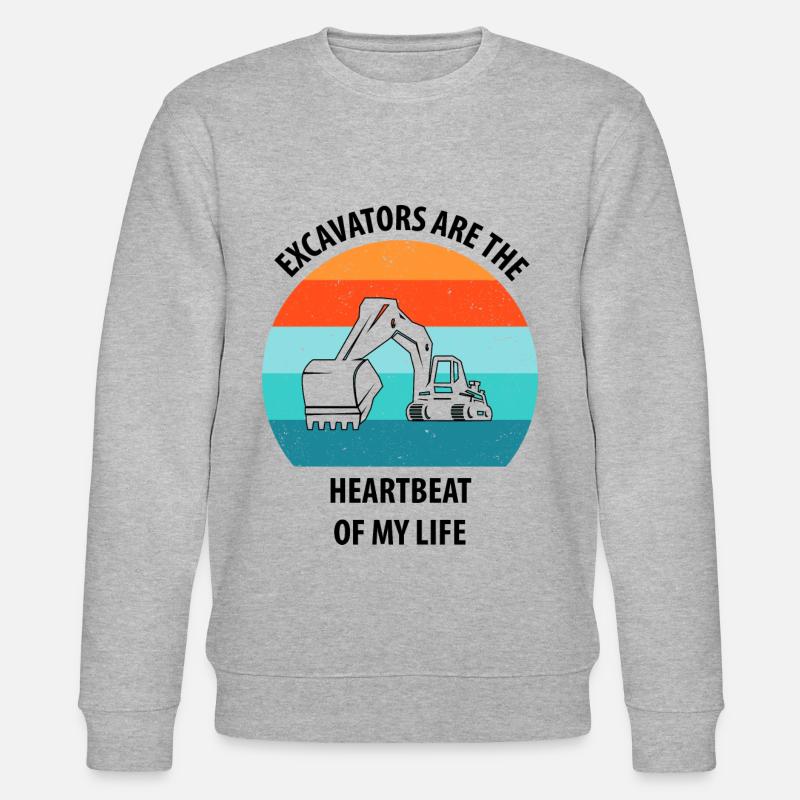 Bagger Baggerfahrer Baggerwagen - Stanley/Stella Unisex Bio-Sweatshirt CHANGER  - Grau meliert