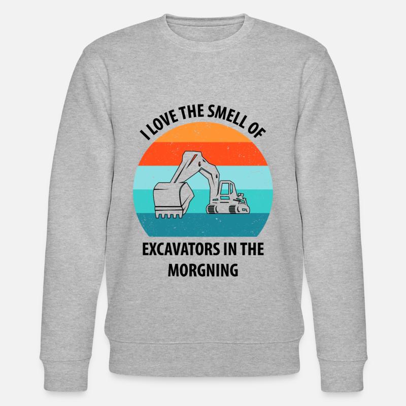 Bagger Baggerfahrer Baggerwagen - Stanley/Stella Unisex Bio-Sweatshirt CHANGER  - Grau meliert