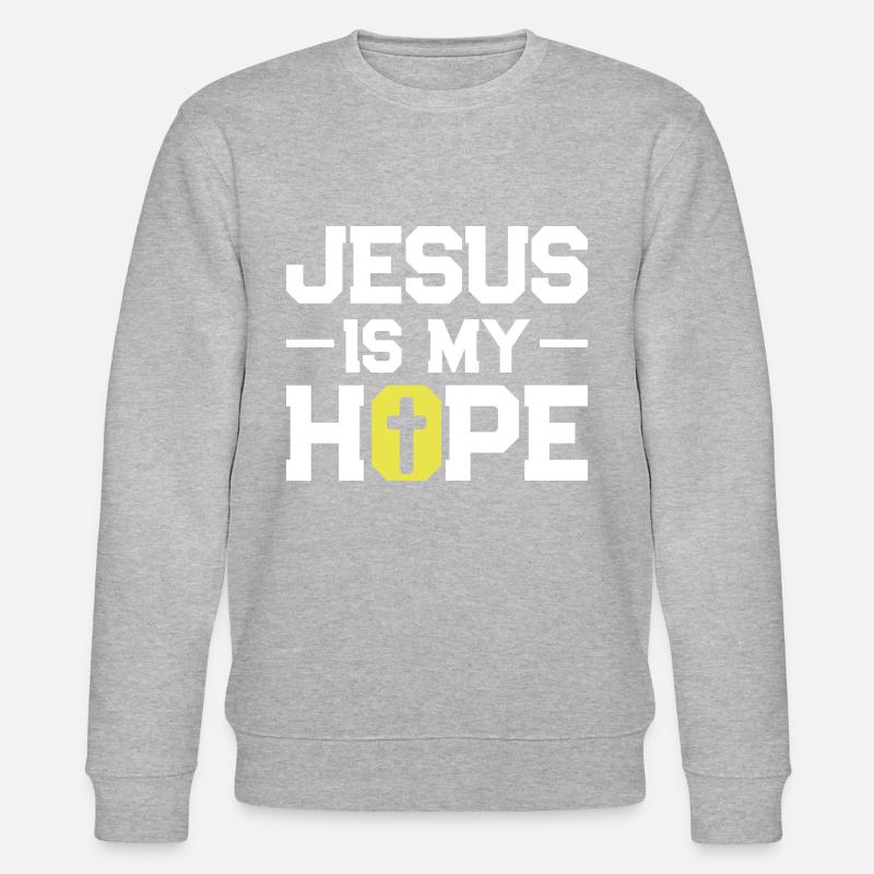 jesus hoffnung - Stanley/Stella Unisex Bio-Sweatshirt CHANGER  - Grau meliert