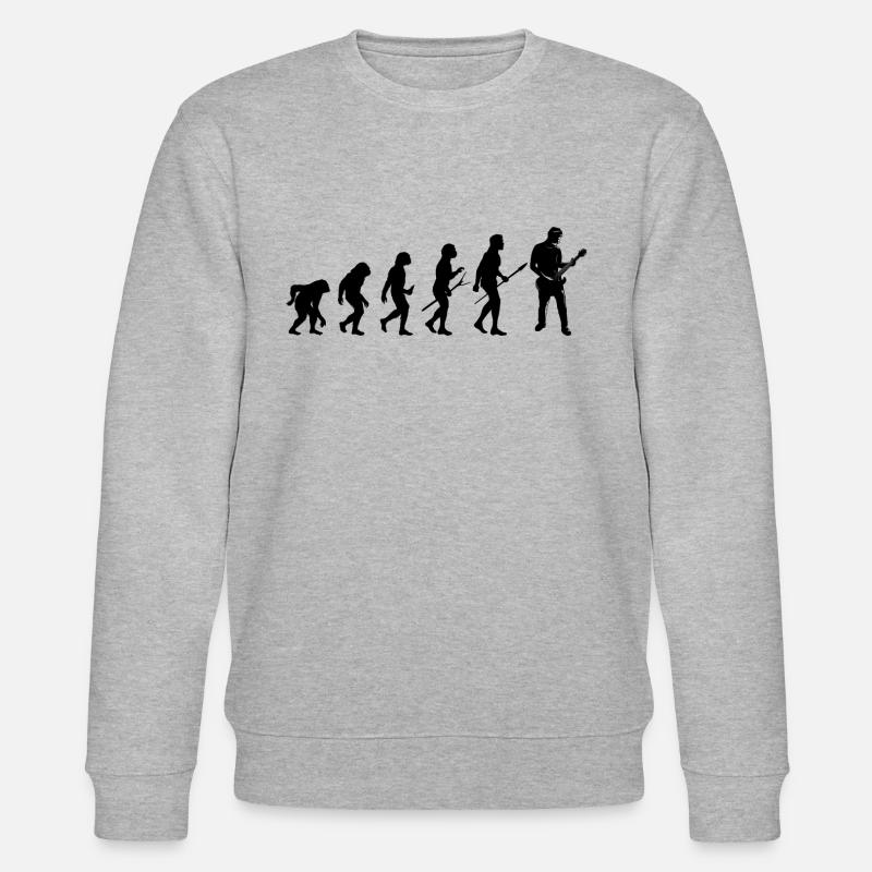 guitar guitar evolution - Stanley/Stella CHANGER Unisex Organic Sweatshirt - heather grey