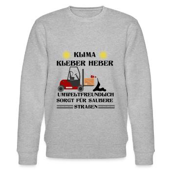 Klima Kleber Heber - Stanley/Stella Unisex Bio-Sweatshirt CHANGER  - Grau meliert - Vorne - Nik (191cm) & Marisol (170cm)