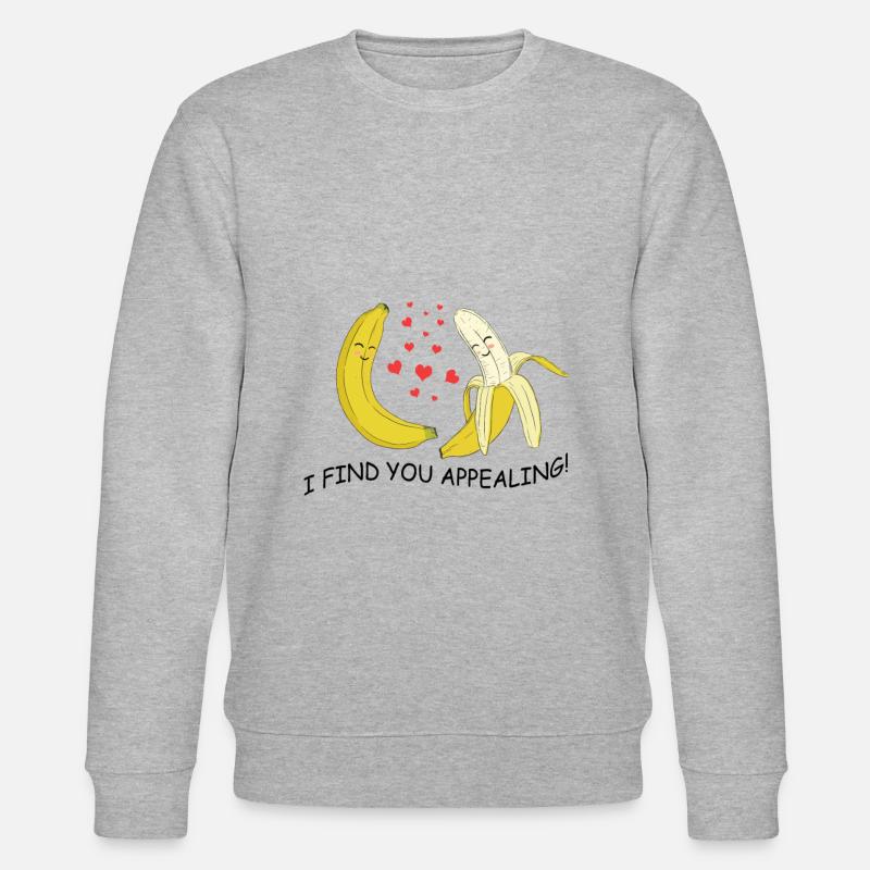 Bananen Liebe - Stanley/Stella Unisex Bio-Sweatshirt CHANGER  - Grau meliert
