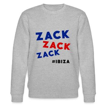 Zack Zack Zack Ibiza 2017 - Sweat bio CHANGER Stanley/Stella Unisexe - gris chiné - Devant - Nik (191cm) & Marisol (170cm)