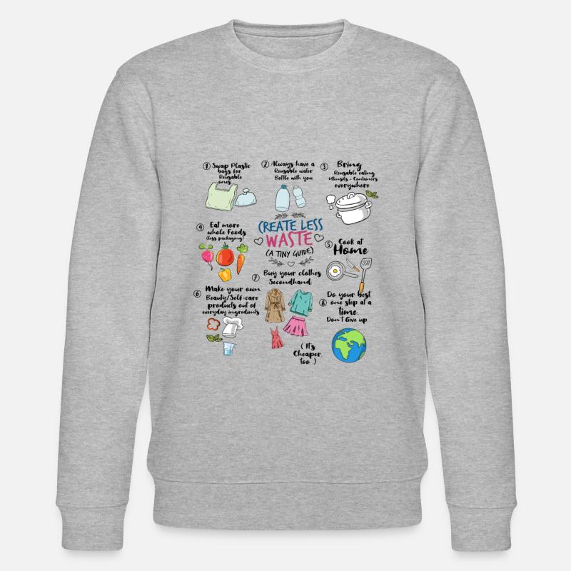 Create less waste Recycling guide - Stanley/Stella Unisex Bio-Sweatshirt CHANGER  - Grau meliert