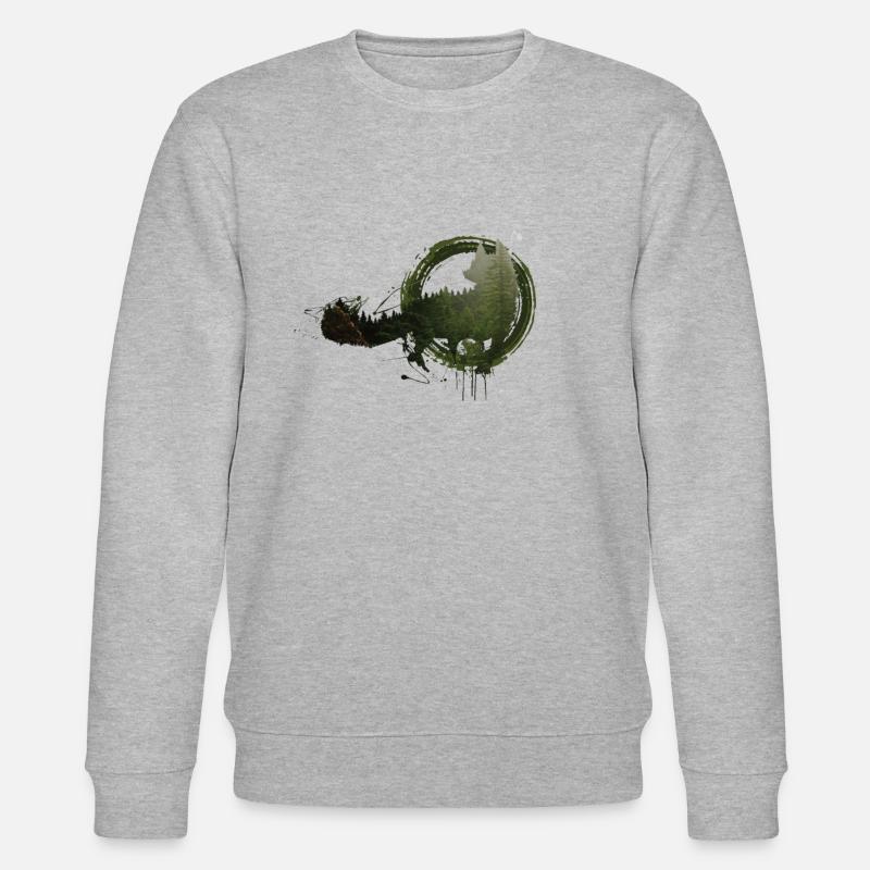 Fuchs environnement et nature forêt abstraite - Sweat bio CHANGER Stanley/Stella Unisexe - gris chiné