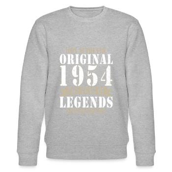 Les Legends sont nés en janvier 1954 - 1954 - Sweat bio CHANGER Stanley/Stella Unisexe - gris chiné - Devant - Nik (191cm) & Marisol (170cm)