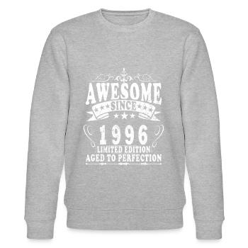 1996 - Jahrgang 1996 - Stanley/Stella Unisex Bio-Sweatshirt CHANGER  - Grau meliert - Vorne - Nik (191cm) & Marisol (170cm)
