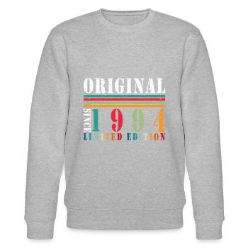 30e anniversaire Vintage 1994 30 ans cadeau - Sweat bio CHANGER Stanley/Stella Unisexe - gris chiné - Devant - Nik (191cm) & Marisol (170cm)