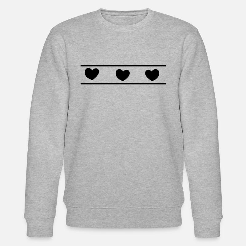 Herzen Herz - Stanley/Stella Unisex Bio-Sweatshirt CHANGER - Grau meliert