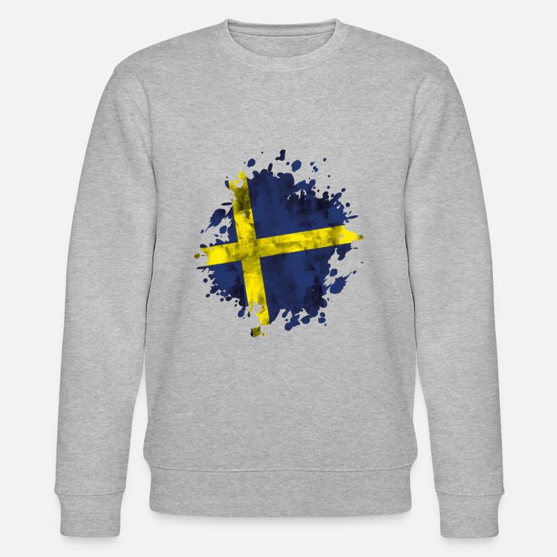 Sweden flagge schweden - Stanley/Stella Unisex Bio-Sweatshirt CHANGER  - Grau meliert