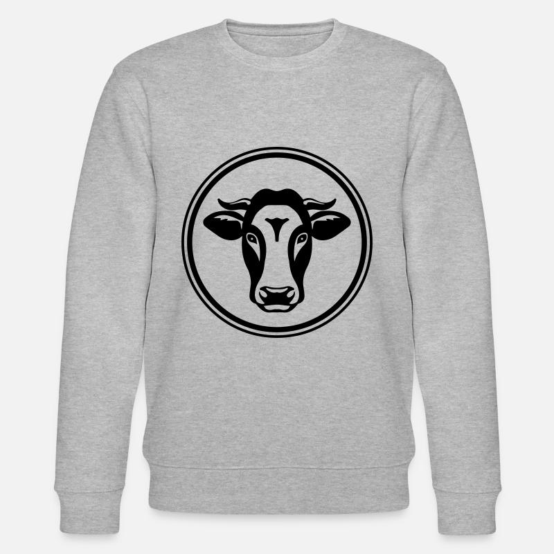 kuh kreis - Stanley/Stella Unisex Bio-Sweatshirt CHANGER  - Grau meliert