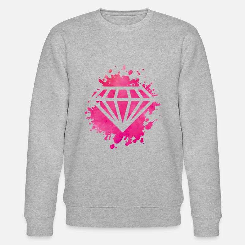diamant pink - Stanley/Stella Unisex Bio-Sweatshirt CHANGER  - Grau meliert