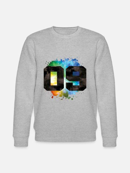 09 Bunt nummer - Stanley/Stella Unisex Bio-Sweatshirt CHANGER - Grau meliert