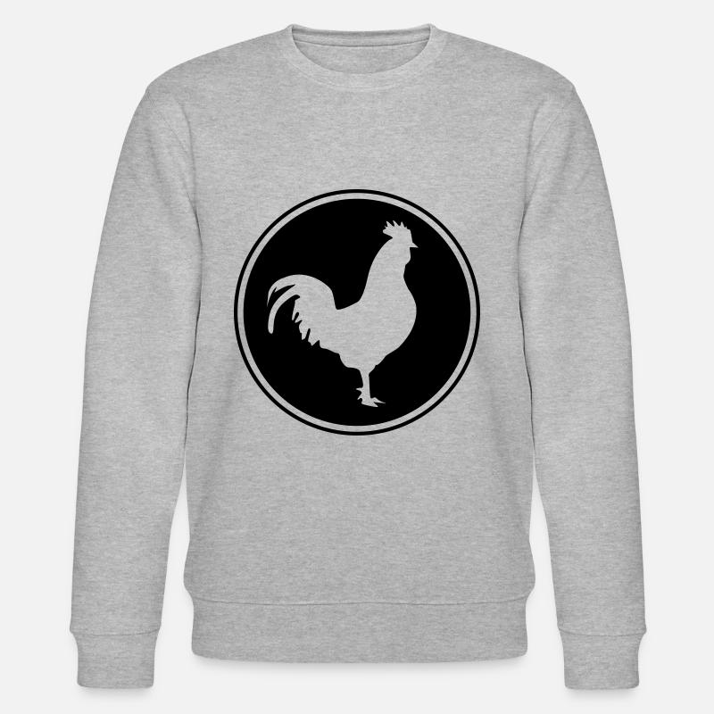 cercle silhouette coq - Sweat bio CHANGER Stanley/Stella Unisexe - gris chiné
