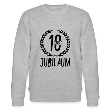 10 Jahre Jubiläum - Stanley/Stella Unisex Bio-Sweatshirt CHANGER  - Grau meliert - Vorne - Nik (191cm) & Marisol (170cm)