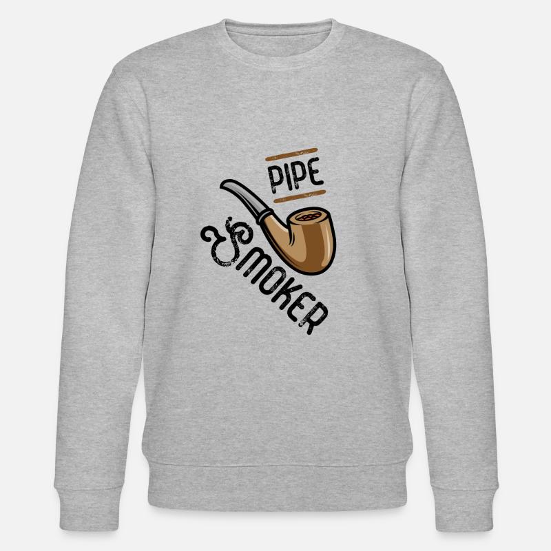 pfeifen raucher pfeife smoke - Stanley/Stella Unisex Bio-Sweatshirt CHANGER - Grau meliert