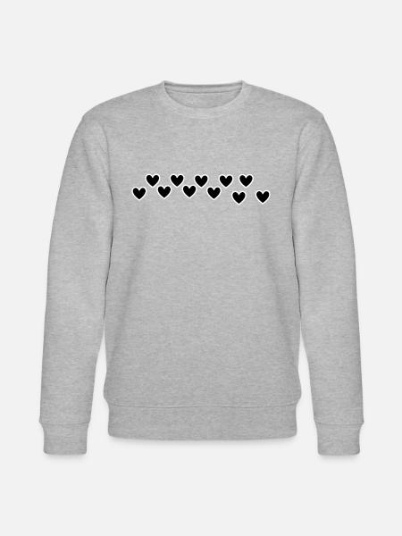 Herz Herzen - Stanley/Stella Unisex Bio-Sweatshirt CHANGER - Grau meliert