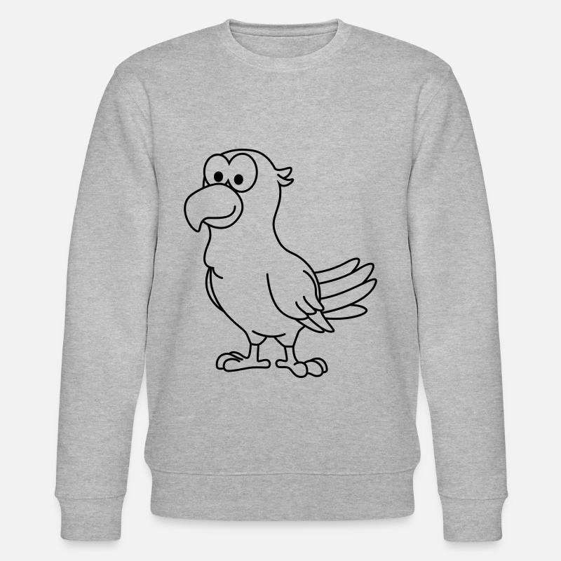 Papagai Comic Tier - Stanley/Stella Unisex Bio-Sweatshirt CHANGER  - Grau meliert