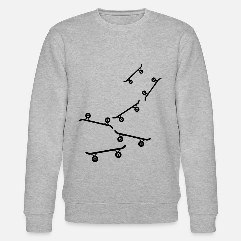 Skateboard Skater - Stanley/Stella Unisex Bio-Sweatshirt CHANGER - Grau meliert