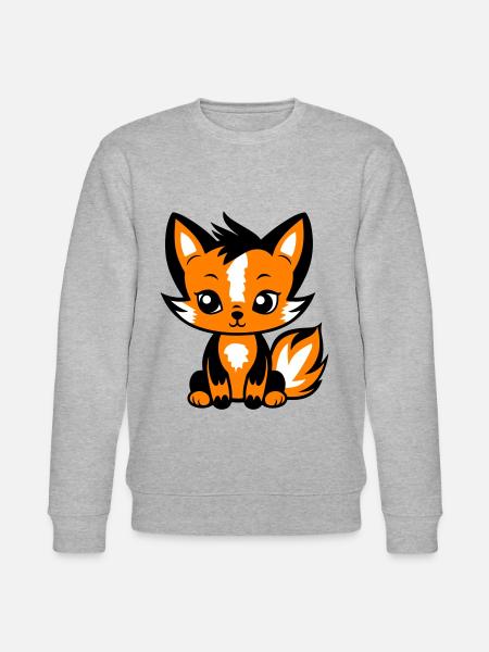 Fuchs Tier Baby - Stanley/Stella Unisex Bio-Sweatshirt CHANGER  - Grau meliert