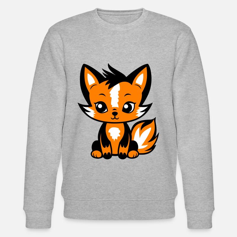 Fuchs Tier Baby - Stanley/Stella Unisex Bio-Sweatshirt CHANGER  - Grau meliert