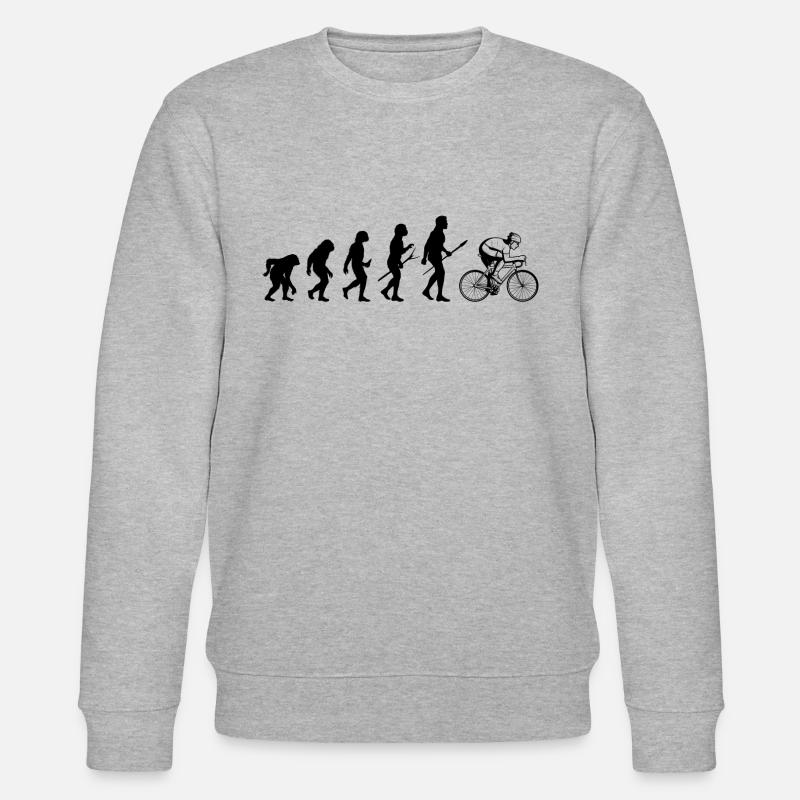 fahrrad evolution - Stanley/Stella Unisex Bio-Sweatshirt CHANGER  - Grau meliert