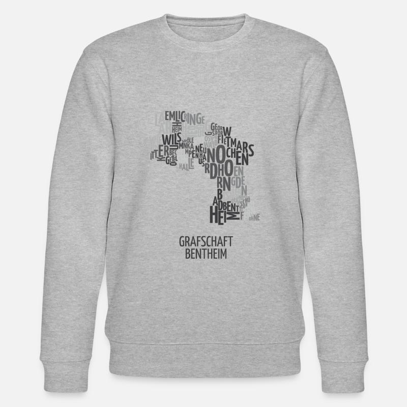 Grafschaft Bentheim TShirt Geschenk - Stanley/Stella Unisex Bio-Sweatshirt CHANGER  - Grau meliert