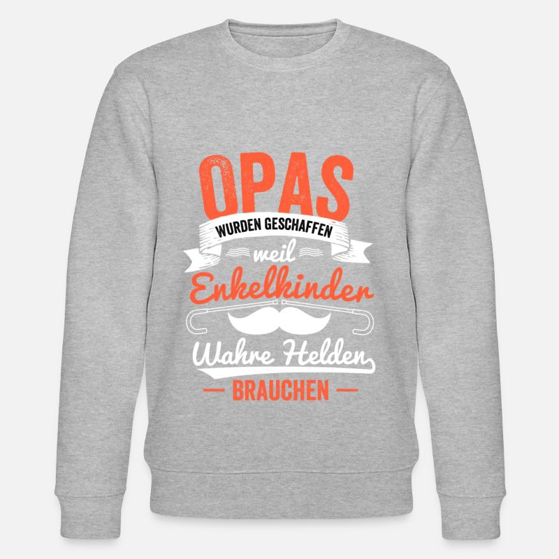 Opas wurden geschaffen, weil - Stanley/Stella Unisex Bio-Sweatshirt CHANGER  - Grau meliert